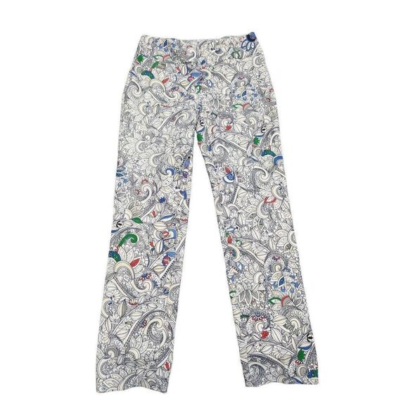 Lissette L Pants - Lissette L Paisley Printed Stretch Pants Pockets Front & Back Colorful  Women's